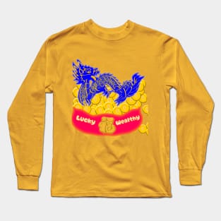 Blue Dragon Guardian of Prosperity Long Sleeve T-Shirt